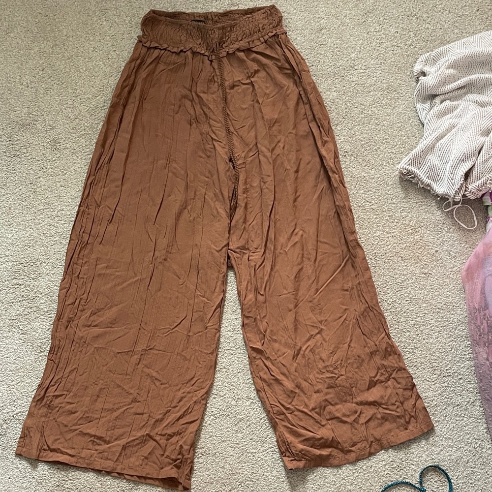 Chic Brown Wide-Leg Trousers
